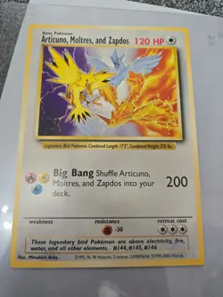 Pokemon Legendary Birds Articuno Moltres Zapdos RARE Jumbo Card V76 - Image 1
