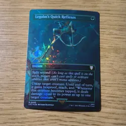 MTG Legolas's Quick Reflexes 0493 Borderless Foil Rare LOTR Tales 2023 - Image 1