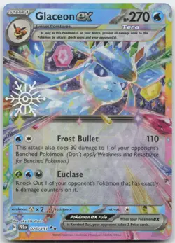 Pokemon : Glaceon ex Prismatic Evolutions 026/131 : Holo Double Rare Holo - Image 1