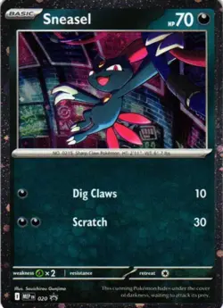 Sneasel (Cosmos Holo) 020 Holo Promo ME: Mega Evolution Promo Pokemon Near Mint - Image 1