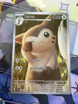 Pokemon TCG Furret 168/159 Sv09 Journey Together IR Holo EN - Image 3
