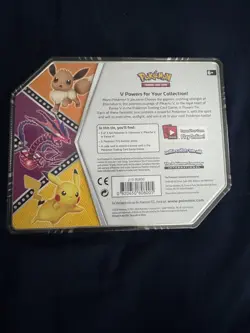 Pokemon TCG V Powers Tin Eevee V Factory Sealed NEW - Image 2