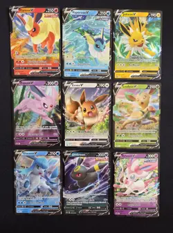 Pokemon TCG - Eevee Evolutions V Promo Complete Set - SWSH - Eeveelutions - NM - Image 1