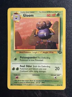 Gloom 37/64 - Jungle Set Unlimited Regular Pokemon TCG 1999 - HP Card - Image 1