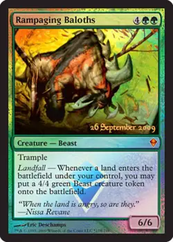 1x Rampaging Baloths - Foil - Prerelease Promo Light Play, English Prerelease Pr - Image 1