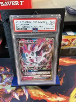 Pokemon PSA 10 Sylveon GX Alternate Art Promo 92a/145 - Image 1