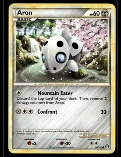 Aron 56/102 HGSS Triumphant Common Pokemon - Image 1