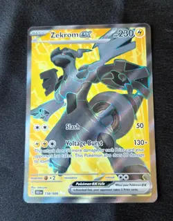 Zekrom ex 158/086 Pokemon TCG Sv: Black Bolt Holo Ultra Rare NM - Image 1