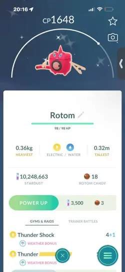 Pokemon Go Shiny Rotom - Image 1