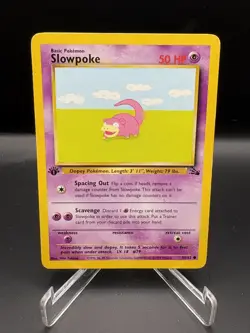 1st Edition Slowpoke 55/62 Fossil Pokemon TCG Card LP - Image 1