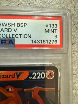 2021 POKEMON LANCE'S CHARIZARD V SWSH133 BLACK STAR PROMO 133 CELEBRATIONS PSA 9 - Image 2