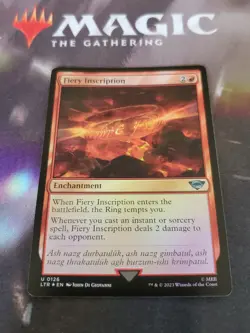 Mtg. Fiery Inscription. Foil. Lord of the Rings. Pack Fresh - Image 1