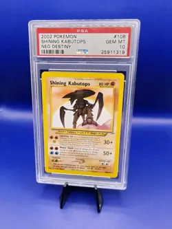 Shining Kabutops 108/105 Neo Destiny Pokemon Card WOTC TCG 2002 Graded PSA 10 - Image 2