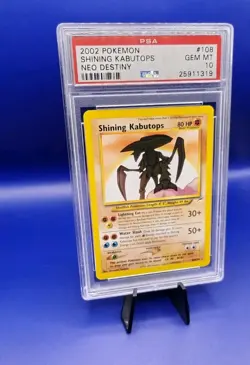 Shining Kabutops 108/105 Neo Destiny Pokemon Card WOTC TCG 2002 Graded PSA 10 - Image 3