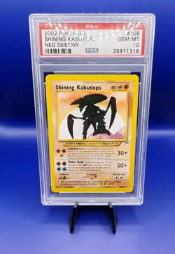 Shining Kabutops 108/105 Neo Destiny Pokemon Card WOTC TCG 2002 Graded PSA 10 - Image 4