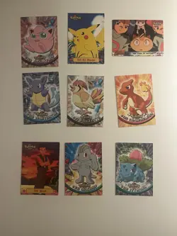 Pokemon Topps Trading Card Bundle (9 Cards) - Image 1