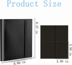 Small Card Binder with Waterproof Pages for 160 Trading Cards (Black) - Image 2