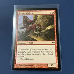 MTG, Dark Ascension, Russet Wolves, Normal, No.102, C Creature - Wolf NM - Image 1