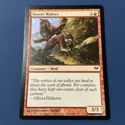 MTG, Dark Ascension, Russet Wolves, Normal, No.102, C Creature - Wolf NM - Image 2
