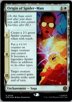 Origin of Spider-Man 9 Rare Marvel's Spider-Man Magic: The Gathering Foil NM - Image 1