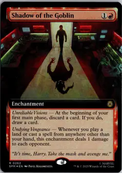 Shadow of the Goblin (Extended Art) 262 Marvel's Spider-Man MTG Foil NM - Image 1