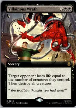 Villainous Wrath (Extended Art) 259 Marvel's Spider-Man Magic: The Gathering NM - Image 1