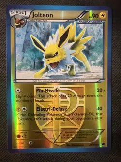 NM Pokemon Jolteon (Team Plasma) 34/116 Plasma Freeze Reverse Holo - Image 1