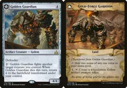 Golden Guardian // Gold-Forge Garrison Rivals of Ixalan LP MTG - Image 1