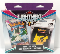 Pokemon Lightning Power Box 1 Booster pack 1 Code Card & 1 set of 65ct Sleeves - Image 1