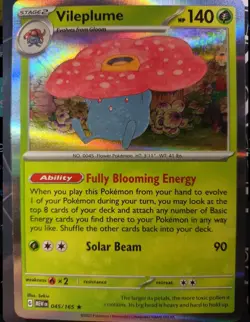 Vileplume 45/165 HOLO RARE Scarlet & Violet 151 Pokemon Card NM - Image 1