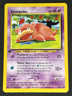 Slowpoke 73/111 Neo Genesis 1st Edition WOTC Common Pokemon Card LP - Image 1
