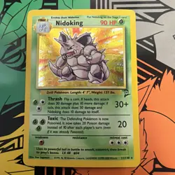 Nidoking 11/130 HP/DMG Base Set 2 Holo WoTC Pokemon TCG - Image 1