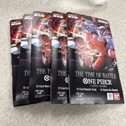 x5 One Piece TCG English OP-16 The Time of Battle Sleeved Booster Pack - Image 1