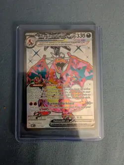 Pokemon TCG Charizard EX Obsidian Flames 215/197 Holo Card - Image 1
