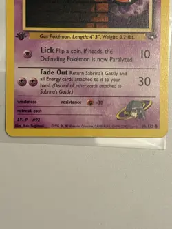 Pokemon 1st Edition Gym Challenge - Sabrina's Gastly 96/132 - Common - LP - Image 3