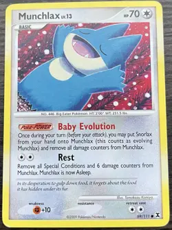 Munchlax 69/111 Pokemon TCG Platinum Rising Rivals Common Tomokazu Komiya LP - Image 1