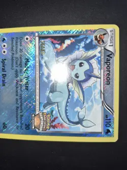 2012 POKEMON B & W DARK EXPLORERS #25/108 VAPOREON STAFF REGIONAL CHAMPIONSHIPS - Image 3