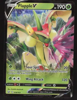 Flapple V 018/163 Holo V Rare Battle Styles Pokemon Near Mint - Image 1