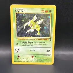 Pokemon TCG Scyther Base Set 2 17/130 Holo Unlimited Holo Rare B - Image 1