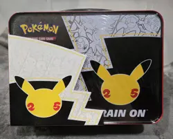 Pokemon 25th Anniversary Celebrations Treasure Chest Lunchbox Tin Factory SEALED - Image 3