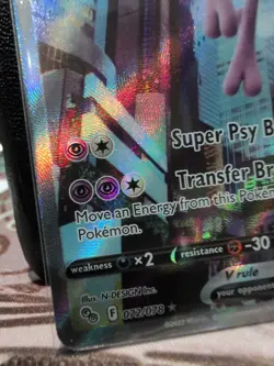 The Pokemon Company Mewtwo V Pokemon GO Full Art Holo Ultra Rare 072/078 EN 220 - Image 2