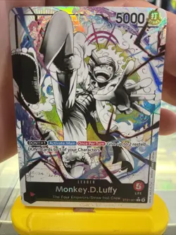 Monkey D. Luffy Leader ST21-001 Gear 5 Parallel Alt Art Foil One Piece CCG NM - Image 1