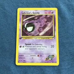 Pokemon - Sabrina's Gastly 93/132 Common 1st Edition Gym Heroes - Image 2