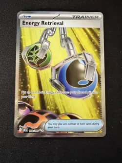 Pokemon Energy Retrieval Trainer-Item Full Art Holo CRI Chaos Rising 108/086 - Image 1