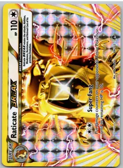 Raticate BREAK 89/122 BREAK Rare BREAKpoint Pokemon - Image 1