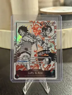 Bandai One Piece Luffy & Ace ST30-001 Leader Parallel and ST30 deck NM - Image 2