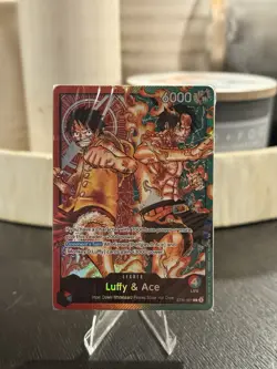Bandai One Piece Luffy & Ace ST30-001 Leader Parallel and ST30 deck NM - Image 3