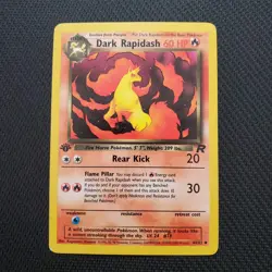 Team Rocket Dark Rapidash 44/82 1st Edition Rare Card LP - Image 1