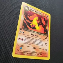 Team Rocket Dark Rapidash 44/82 1st Edition Rare Card LP - Image 2