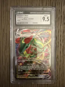 2021 Pokemon Evolving Skies Rayquaza VMAX 111/203 CGC 9.5 Mint - Image 1